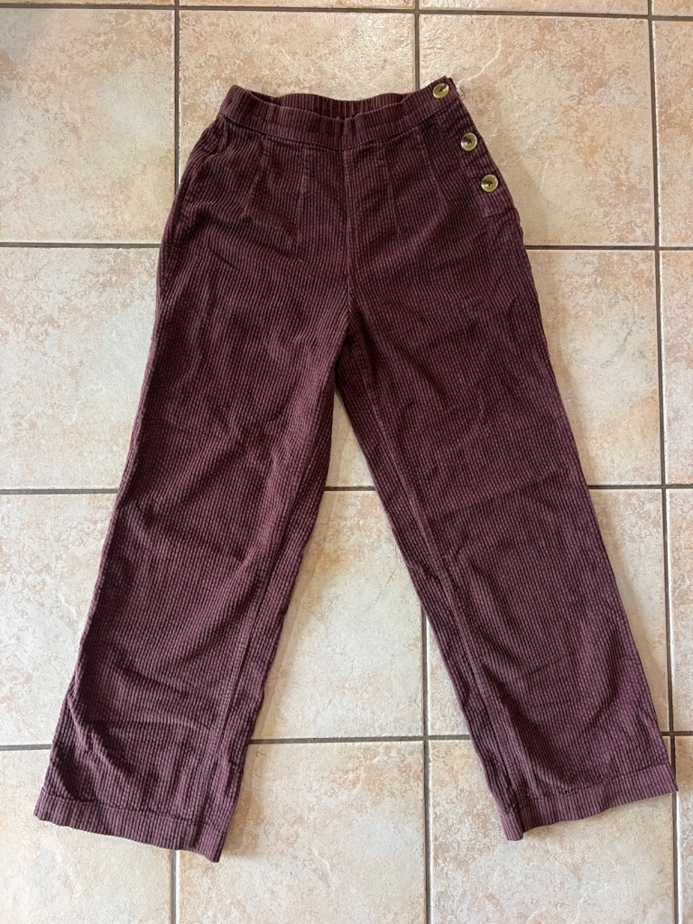 Louise Misha Paris Beatriz‎ Grape Pants Elastic Waistband, Sz Small
